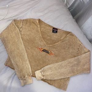 Cropped Harley-Davidson long sleeve shirt